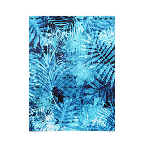 Marta Barragan Camarasa Blue tropical jungle Poster