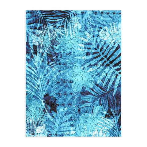 Marta Barragan Camarasa Blue tropical jungle Puzzle
