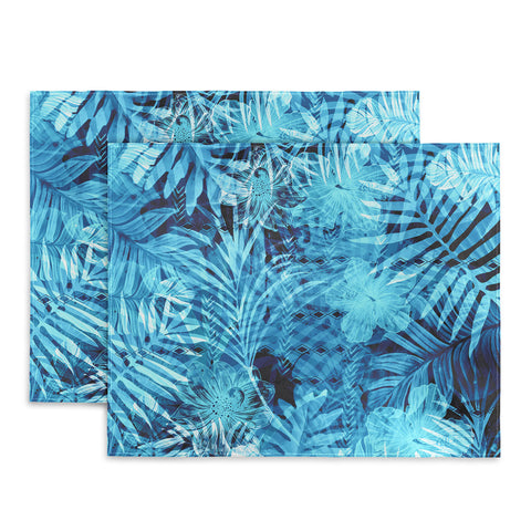 Marta Barragan Camarasa Blue tropical jungle Placemat