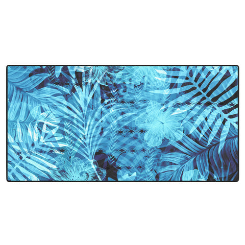 Marta Barragan Camarasa Blue tropical jungle Desk Mat