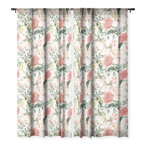 Marta Barragan Camarasa Bohem tropical bloom 003 Sheer Window Curtain