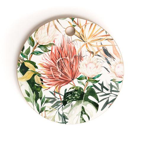 Marta Barragan Camarasa Bohem tropical bloom 003 Cutting Board Round