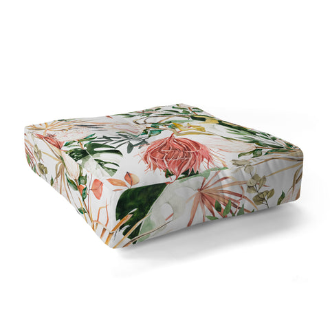 Marta Barragan Camarasa Bohem tropical bloom 003 Floor Pillow Square