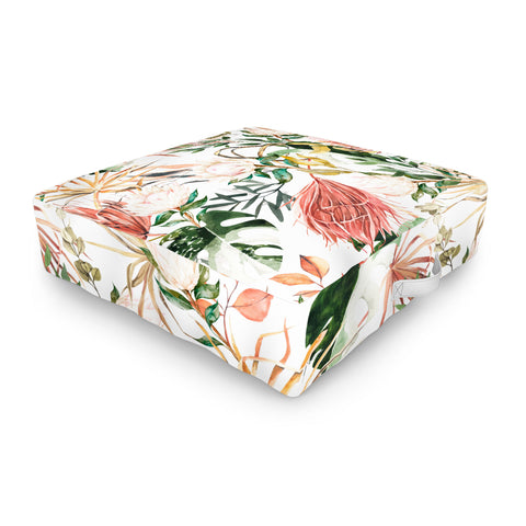 Marta Barragan Camarasa Bohem tropical bloom 003 Outdoor Floor Cushion
