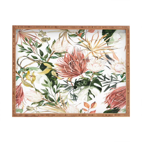 Marta Barragan Camarasa Bohem tropical bloom 003 Rectangular Tray