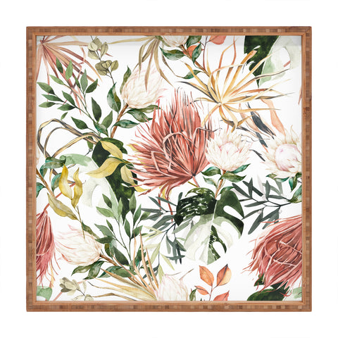 Marta Barragan Camarasa Bohem tropical bloom 003 Square Tray