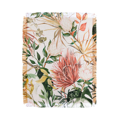 Marta Barragan Camarasa Bohem tropical bloom 003 Throw Blanket