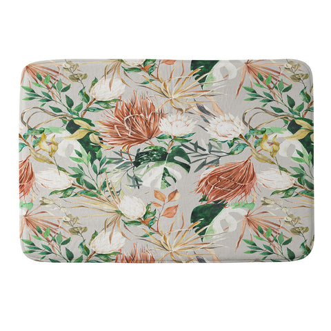 Marta Barragan Camarasa Bohem tropical bloom Memory Foam Bath Mat