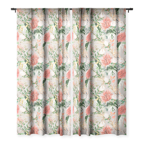 Marta Barragan Camarasa Bohem tropical bloom Sheer Window Curtain