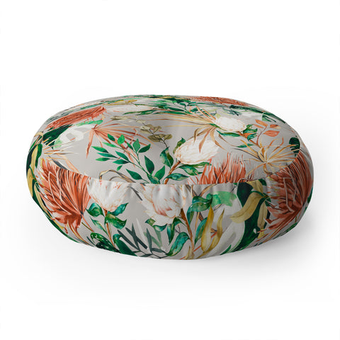 Marta Barragan Camarasa Bohem tropical bloom Floor Pillow Round