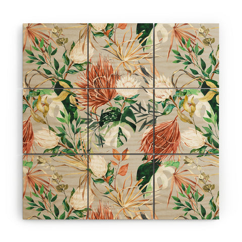 Marta Barragan Camarasa Bohem tropical bloom Wood Wall Mural