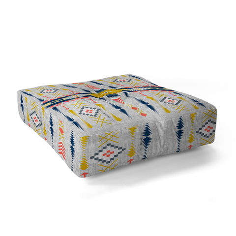 Marta Barragan Camarasa Bohemian geometric style Floor Pillow Square