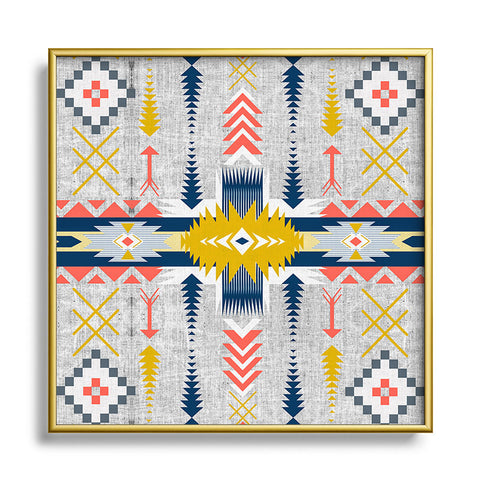 Marta Barragan Camarasa Bohemian geometric style Square Metal Framed Art Print
