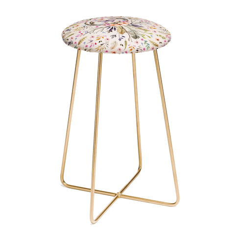 Marta Barragan Camarasa Bohemian pattern 01 Counter Stool