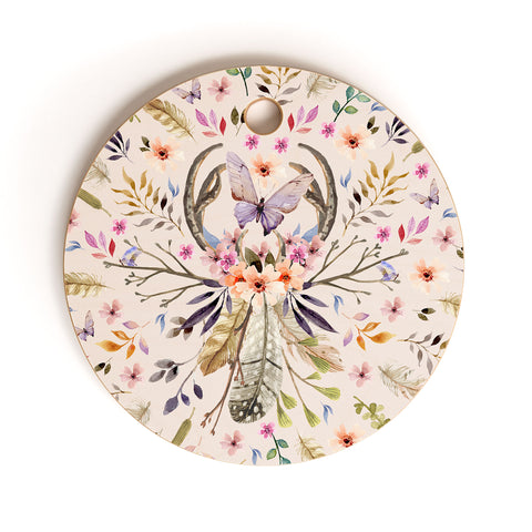 Marta Barragan Camarasa Bohemian pattern 01 Cutting Board Round