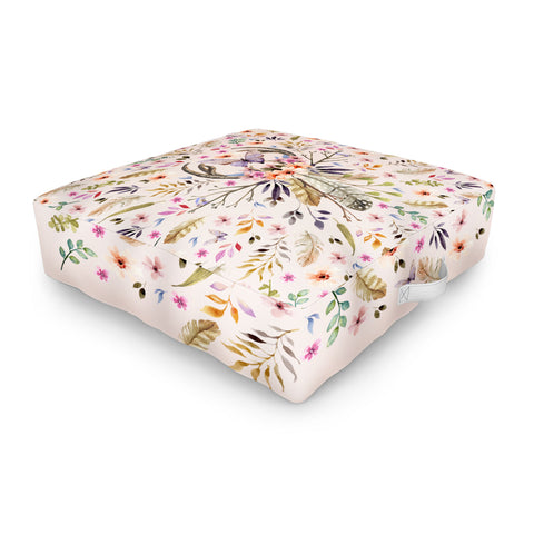 Marta Barragan Camarasa Bohemian pattern 01 Outdoor Floor Cushion