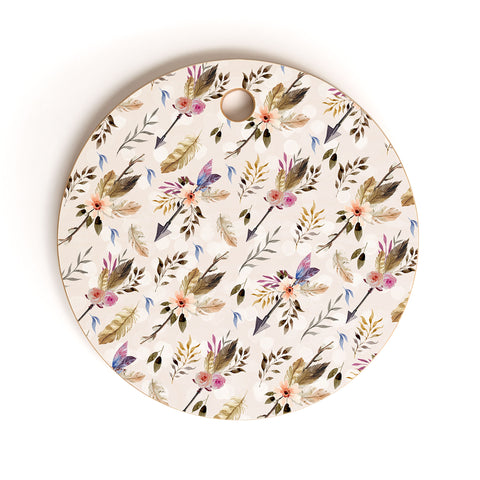 Marta Barragan Camarasa Bohemian pattern Cutting Board Round