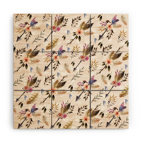 Marta Barragan Camarasa Bohemian pattern Wood Wall Mural