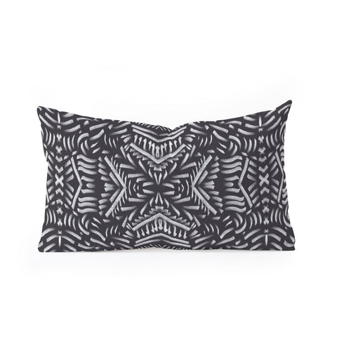 Marta Barragan Camarasa Bohemian strokes mosaic BW Oblong Throw Pillow