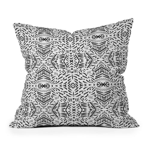 Marta Barragan Camarasa Bohemian strokes mosaic Outdoor Throw Pillow