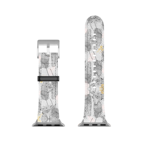 Marta Barragan Camarasa Boho skull and feathers pattern Apple Watch Band