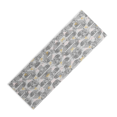 Marta Barragan Camarasa Boho skull and feathers pattern Yoga Mat