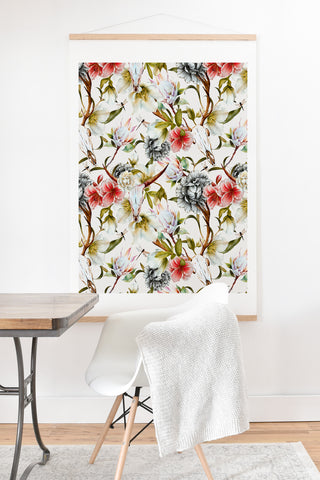 Marta Barragan Camarasa Boho skulls blooming in the garden Art Print And Hanger