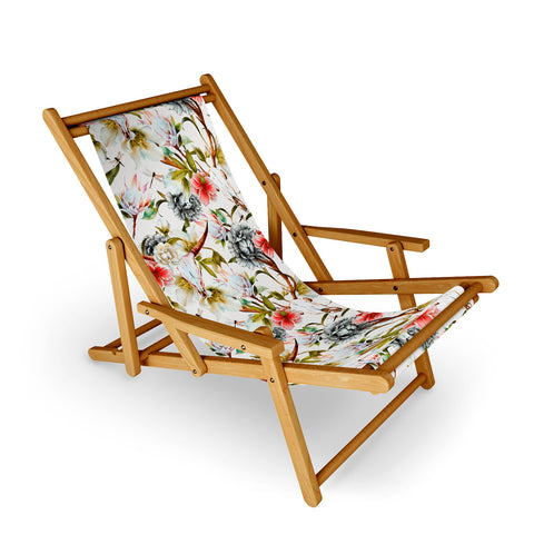 Marta Barragan Camarasa Boho skulls blooming in the garden Sling Chair