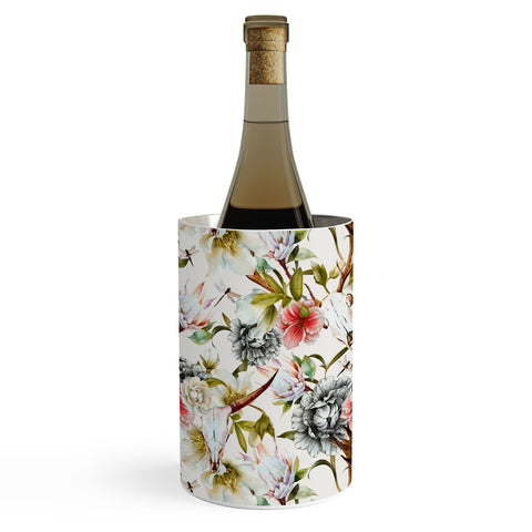 Marta Barragan Camarasa Boho skulls blooming in the garden Wine Chiller