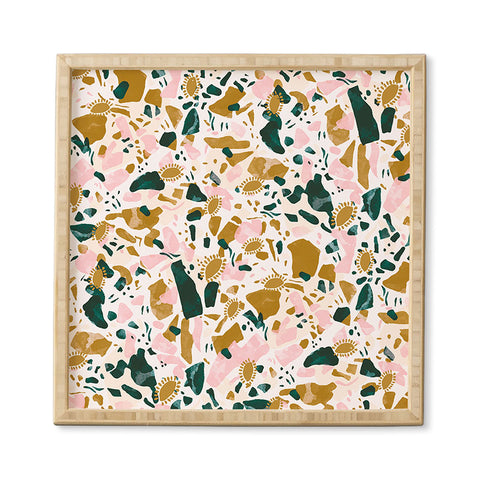 Marta Barragan Camarasa Boho terrazzo Framed Wall Art