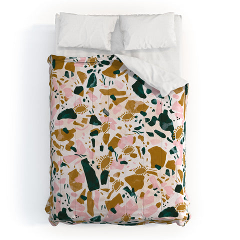 Marta Barragan Camarasa Boho terrazzo Comforter