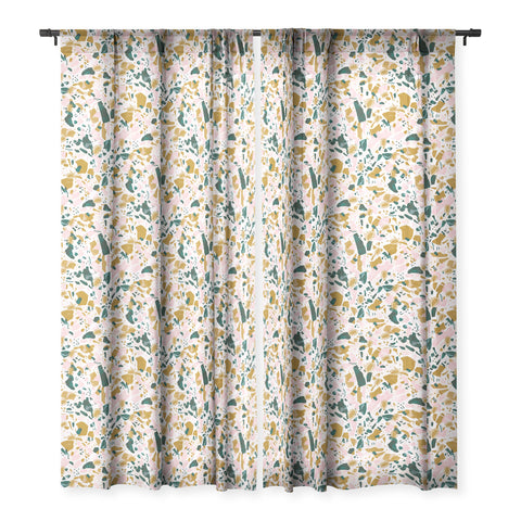 Marta Barragan Camarasa Boho terrazzo Sheer Window Curtain