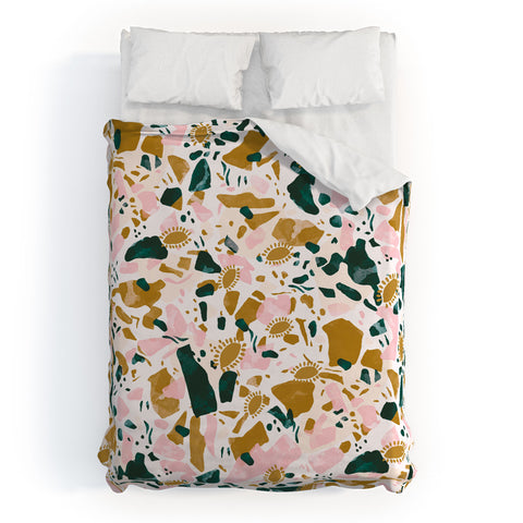 Marta Barragan Camarasa Boho terrazzo Duvet Cover