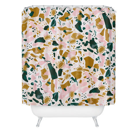Marta Barragan Camarasa Boho terrazzo Shower Curtain