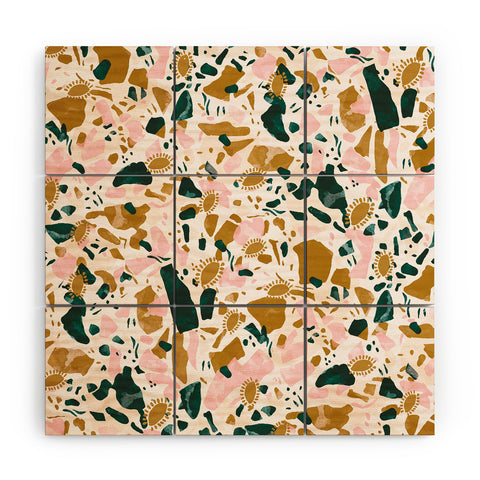 Marta Barragan Camarasa Boho terrazzo Wood Wall Mural