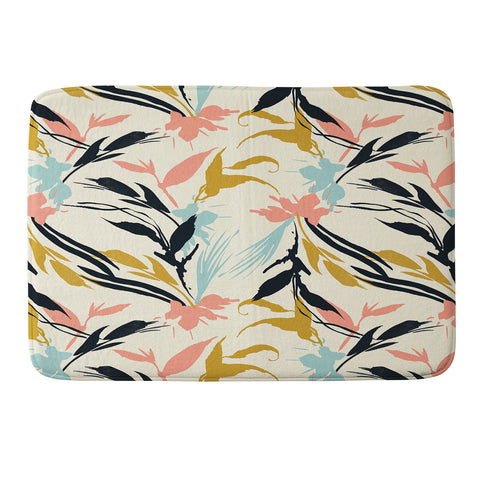 Marta Barragan Camarasa Botanical abstract art Memory Foam Bath Mat