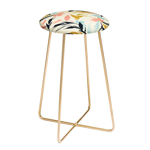 Marta Barragan Camarasa Botanical abstract art Counter Stool