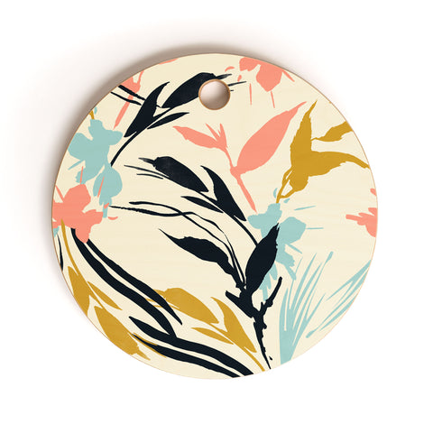 Marta Barragan Camarasa Botanical abstract art Cutting Board Round