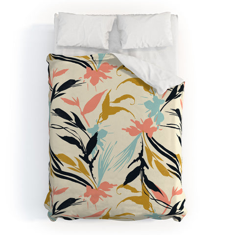Marta Barragan Camarasa Botanical abstract art Duvet Cover
