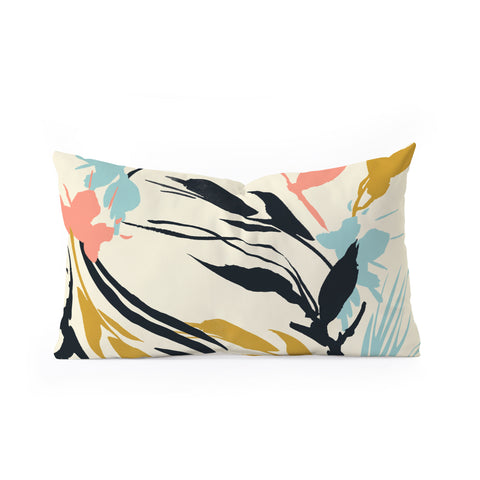 Marta Barragan Camarasa Botanical abstract art Oblong Throw Pillow