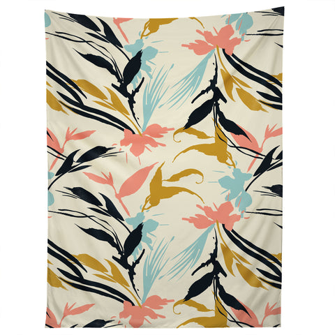 Marta Barragan Camarasa Botanical abstract art Tapestry