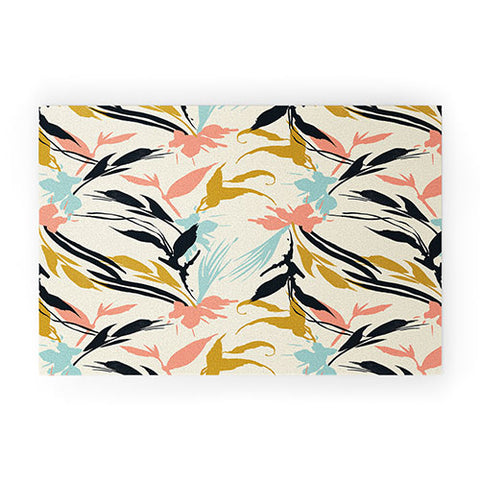 Marta Barragan Camarasa Botanical abstract art Welcome Mat