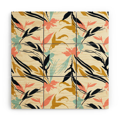 Marta Barragan Camarasa Botanical abstract art Wood Wall Mural