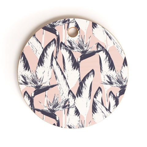 Marta Barragan Camarasa Botanical bird of paradise Cutting Board Round