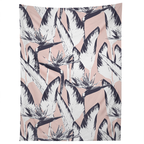 Marta Barragan Camarasa Botanical bird of paradise Tapestry