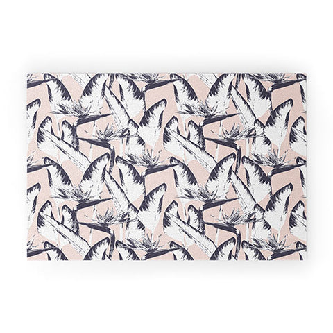 Marta Barragan Camarasa Botanical bird of paradise Welcome Mat