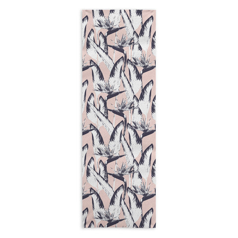 Marta Barragan Camarasa Botanical bird of paradise Yoga Towel