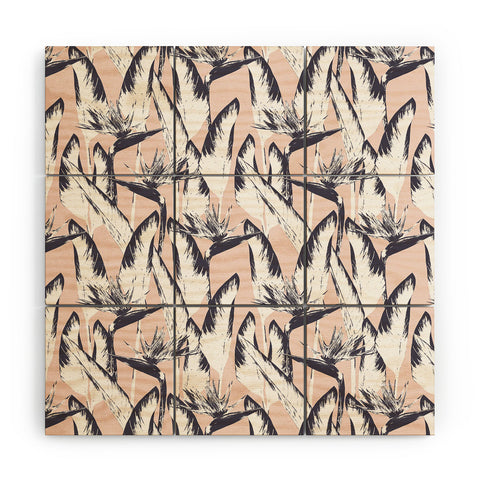 Marta Barragan Camarasa Botanical bird of paradise Wood Wall Mural