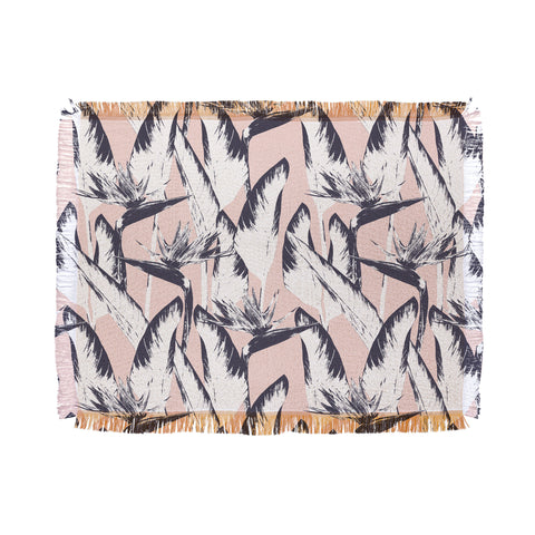 Marta Barragan Camarasa Botanical bird of paradise Throw Blanket