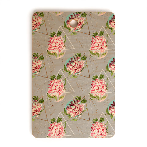 Marta Barragan Camarasa Botanical blooming with geometric Cutting Board Rectangle